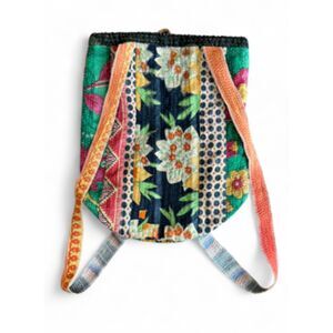 Fire Monkey Vintage Kantha Sari Boho Hippie Backpack